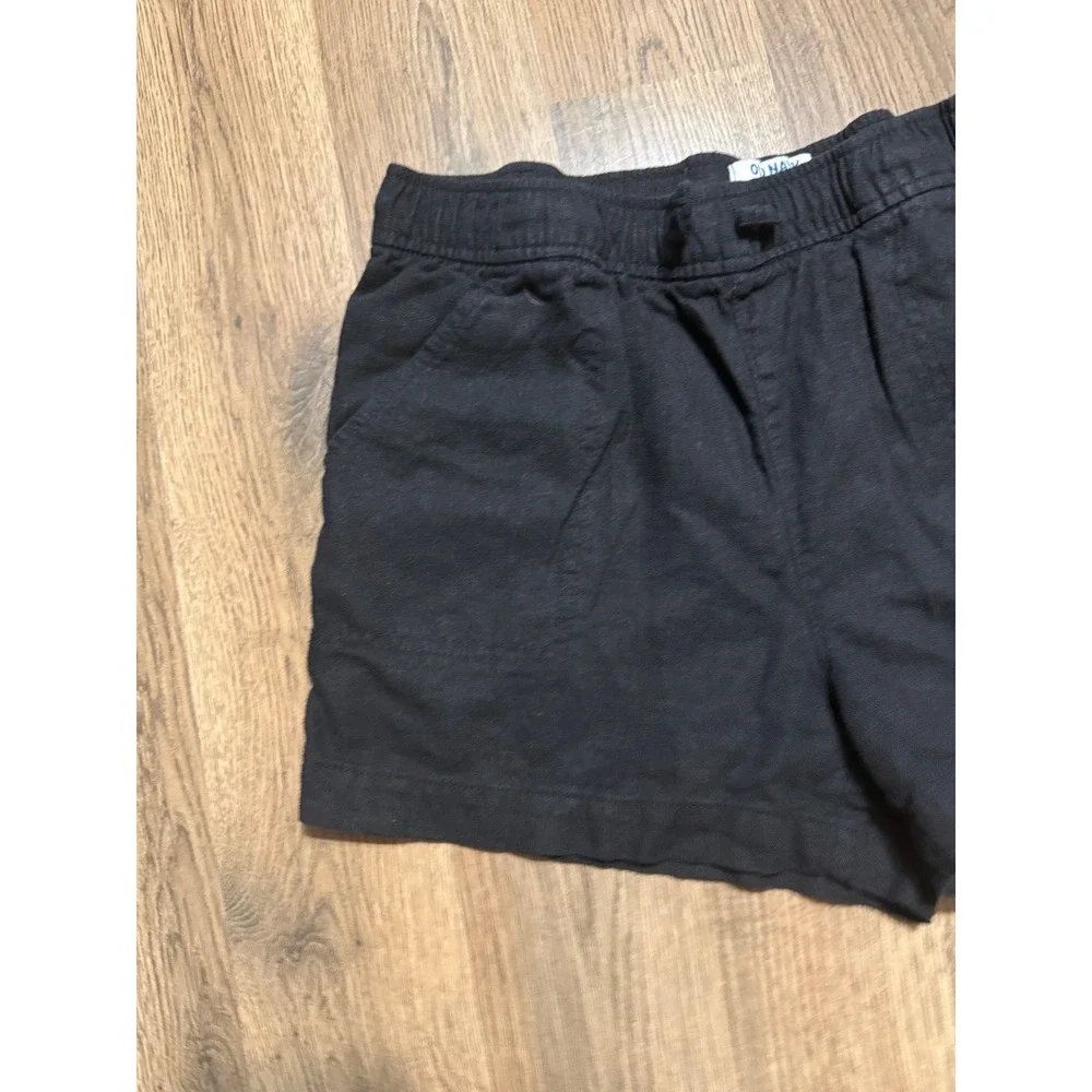 Old Navy Shorts Girls Size XL 14-16 Black Pull-On Functional Drawstring Casual
